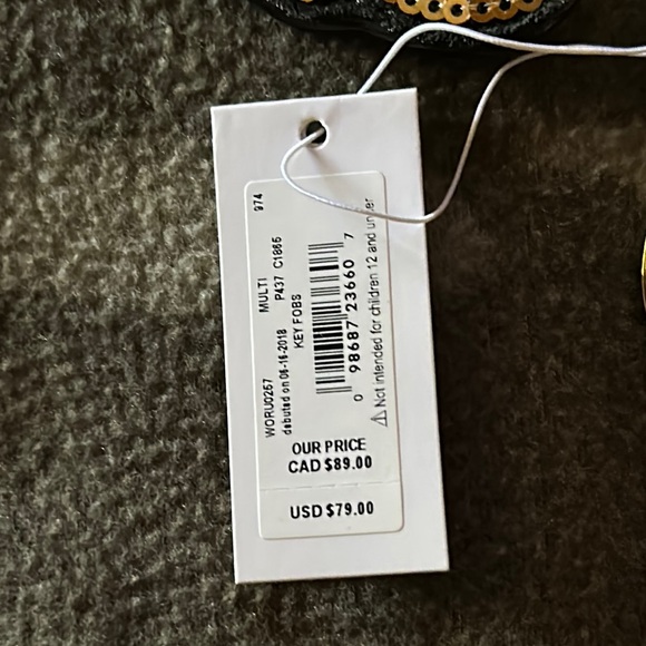 Kate Spade Gold and Red Leopard Keychain - Picture 4 of 6